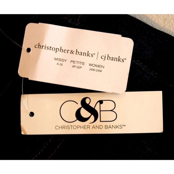 Christopher Banks Shaped Fit Mid Rise Crop Capri Jeans Size 4P Inseam 18" NWT - Picture 8 of 12